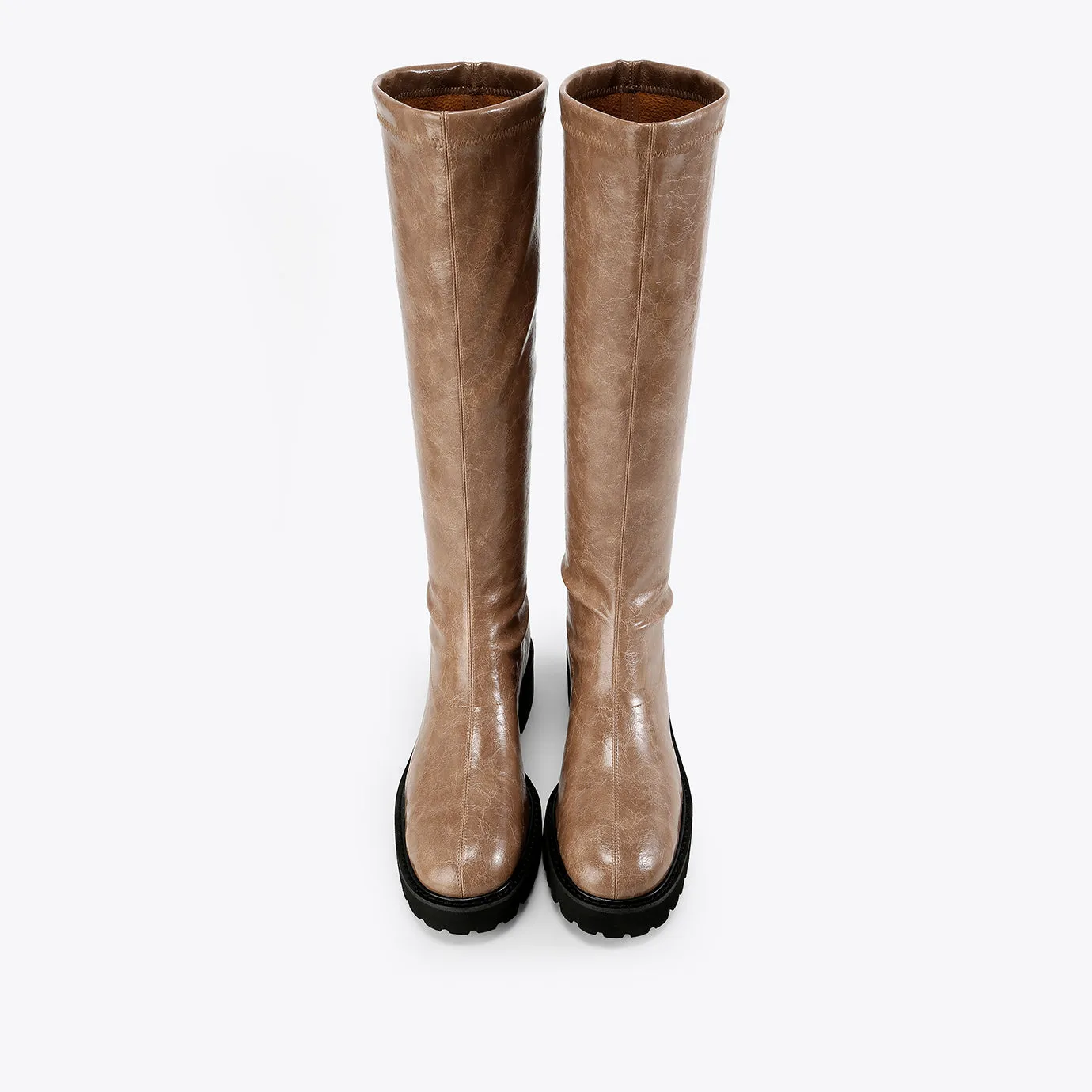 Beracamy Vegan Cling Stomper Boot  - Toffee