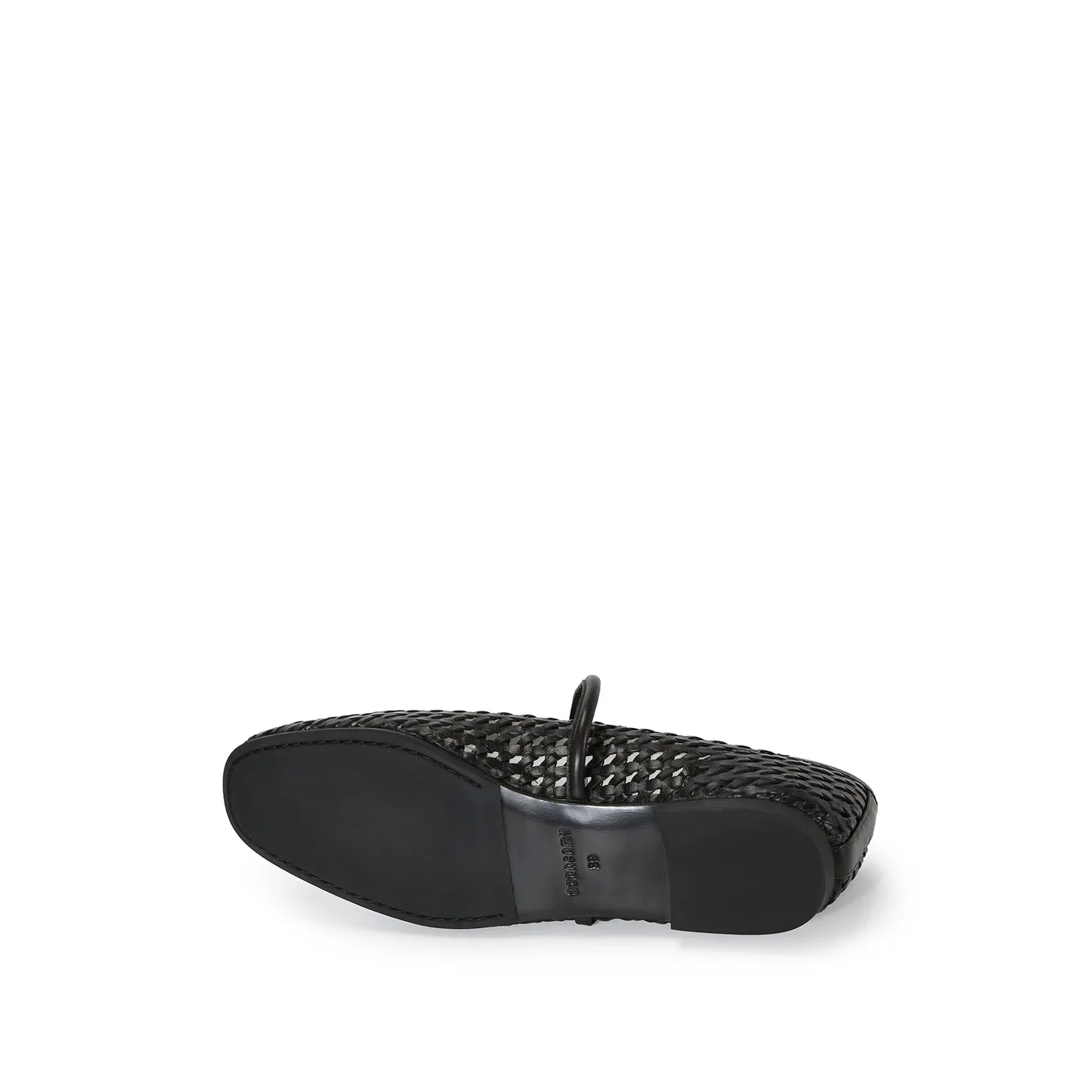 Beracamy Woven Mary Jane Flat - Black