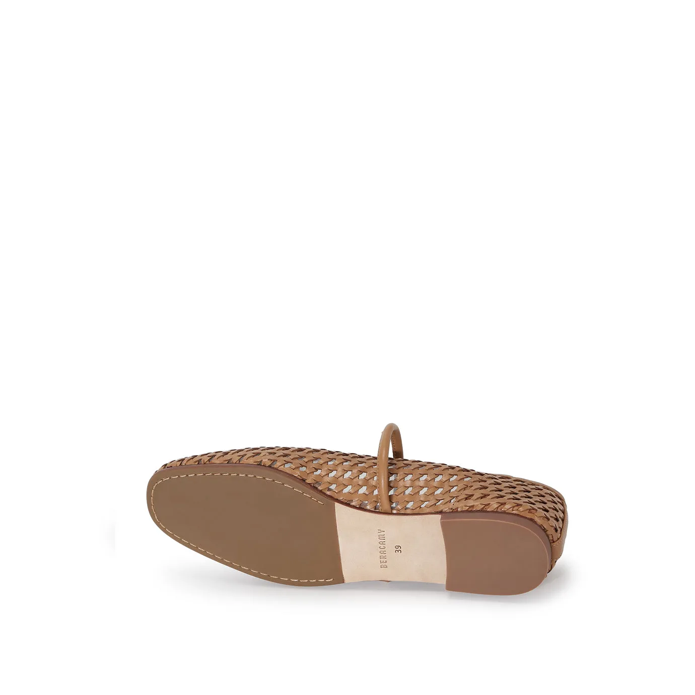 Beracamy Woven Mary Jane Flat - Caramel