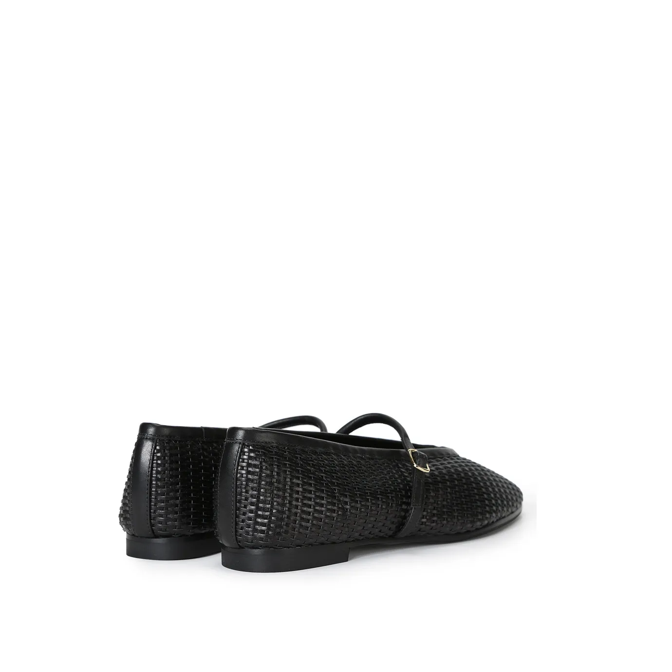 Beracamy Woven Mary Jane Flat - Woven Black