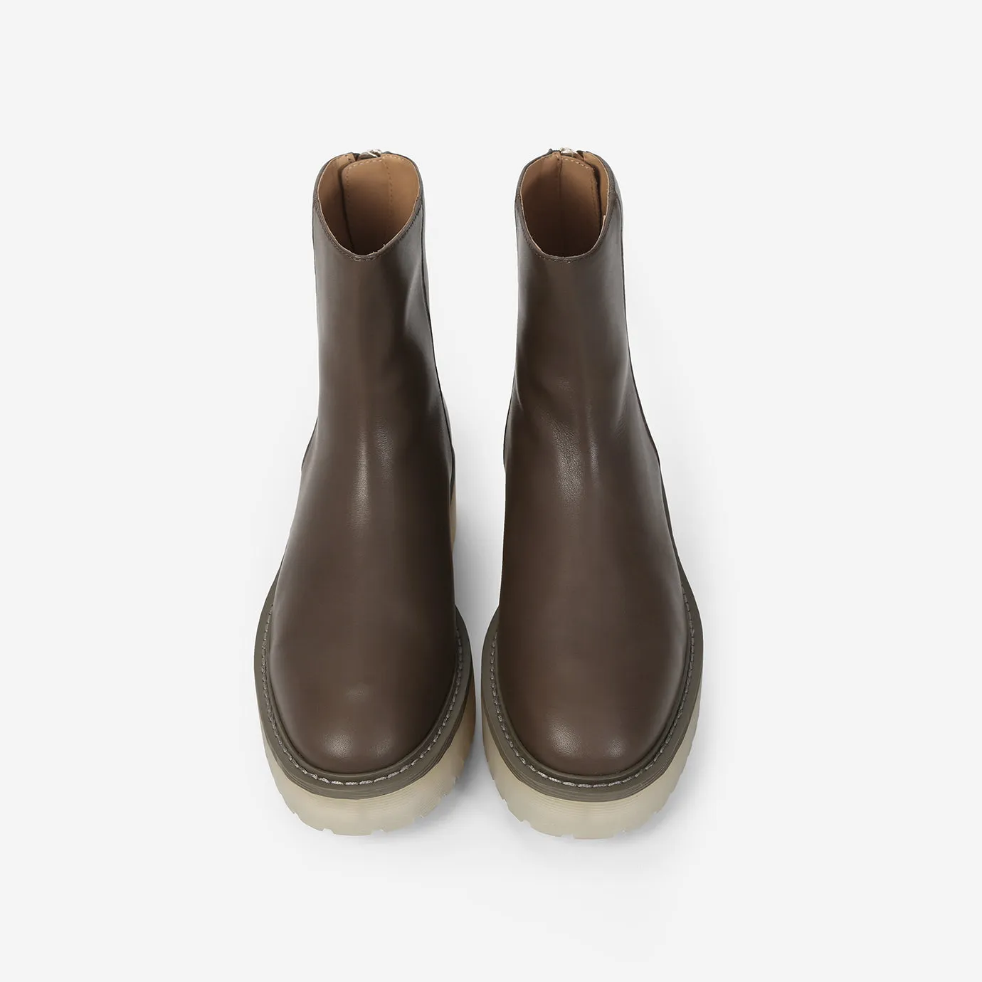 Beracamy Zip Ankle Boot - Cacao