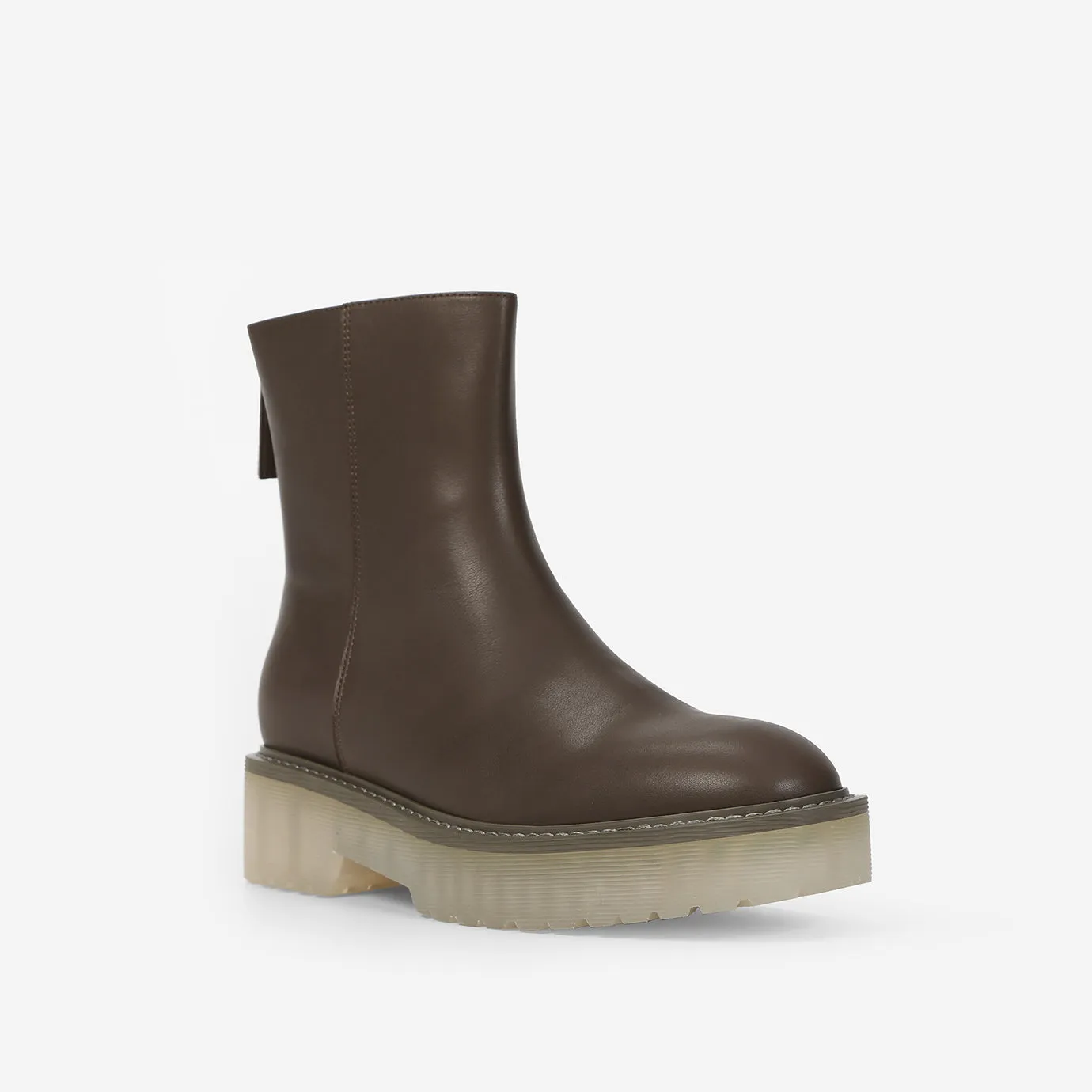 Beracamy Zip Ankle Boot - Cacao