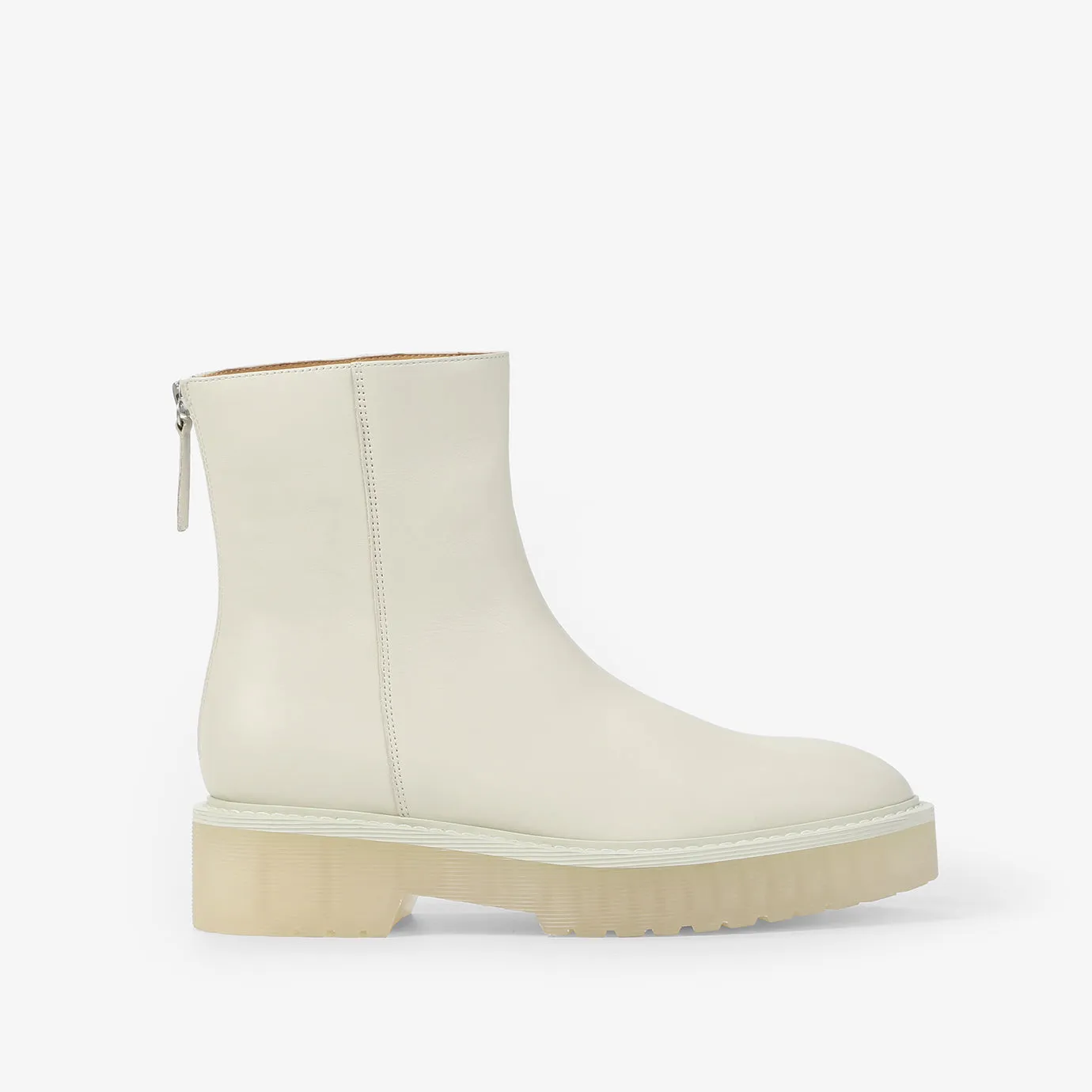 Beracamy Zip Ankle Boots - Blanc