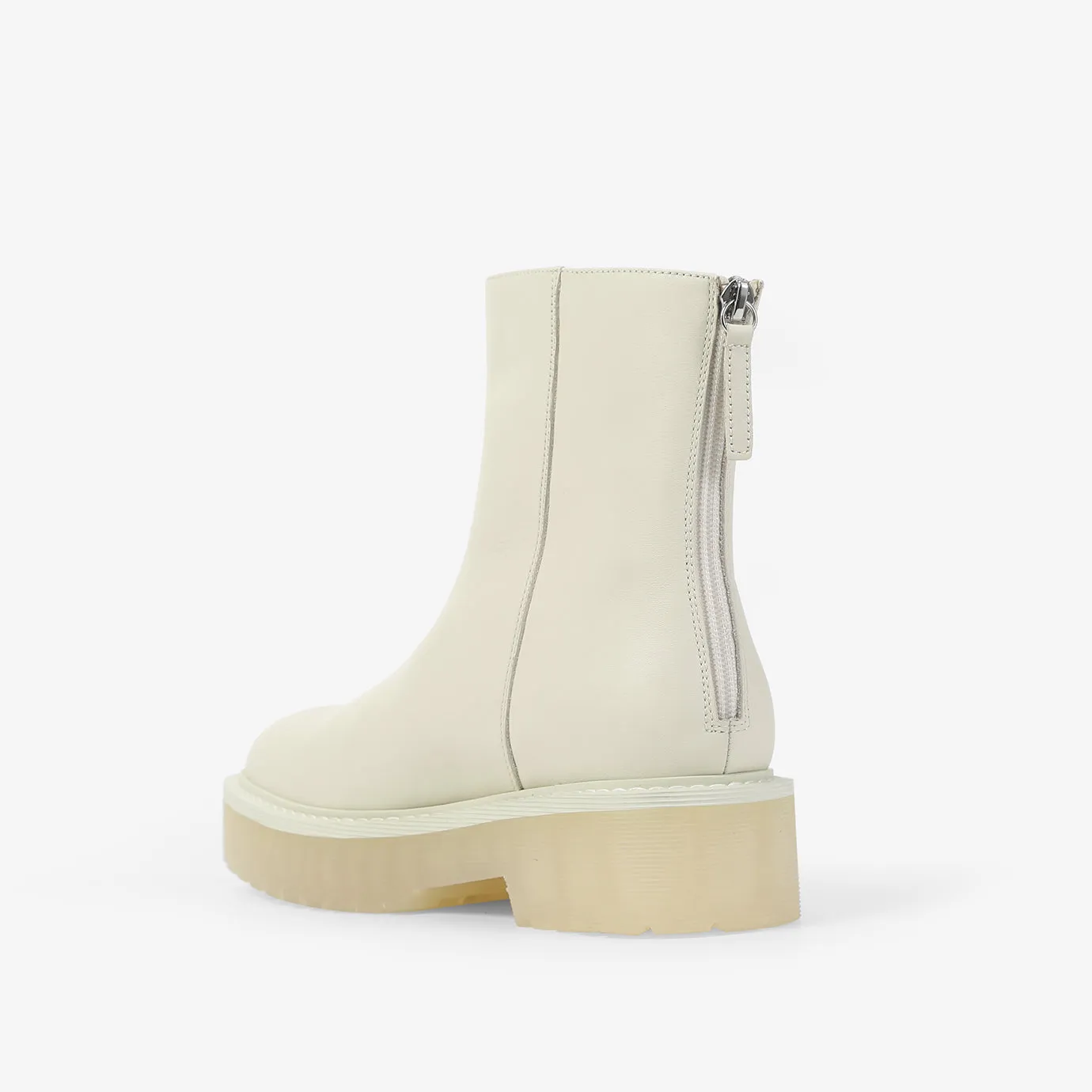 Beracamy Zip Ankle Boots - Blanc