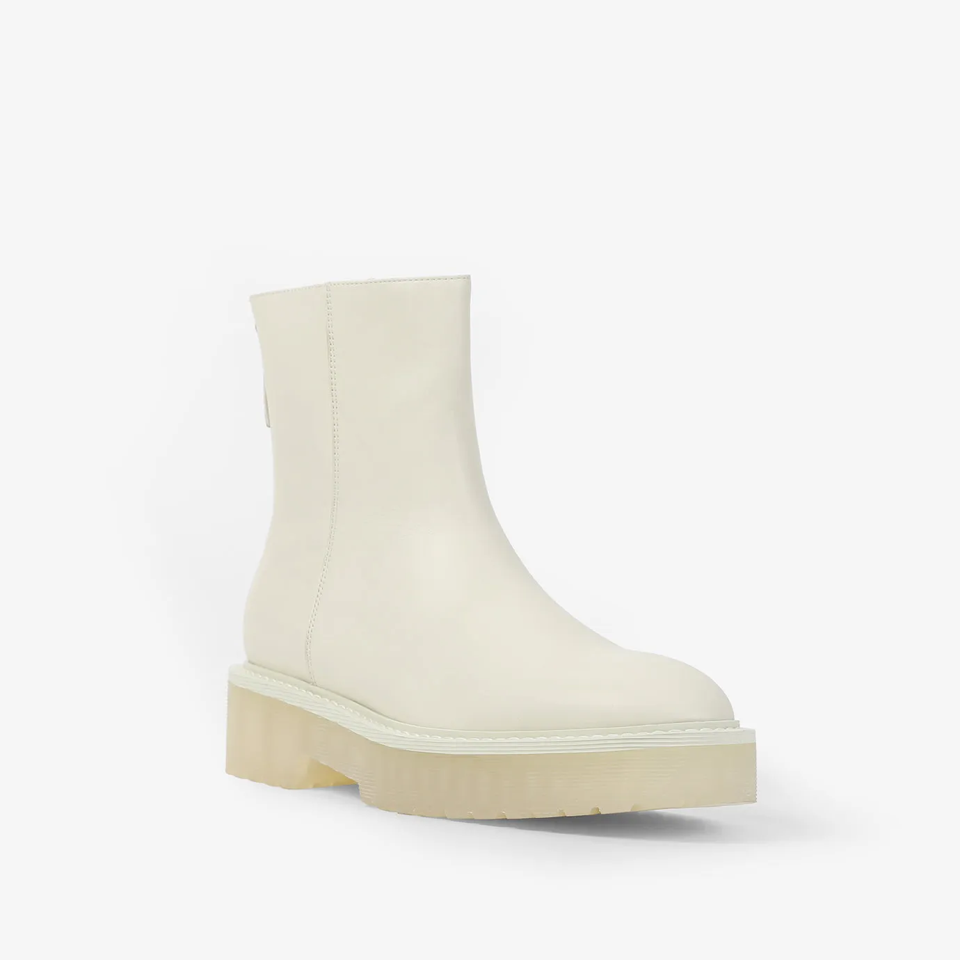 Beracamy Zip Ankle Boots - Blanc