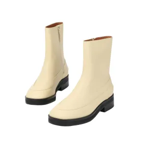 Beracamy Zip Ankle Boots - Cream