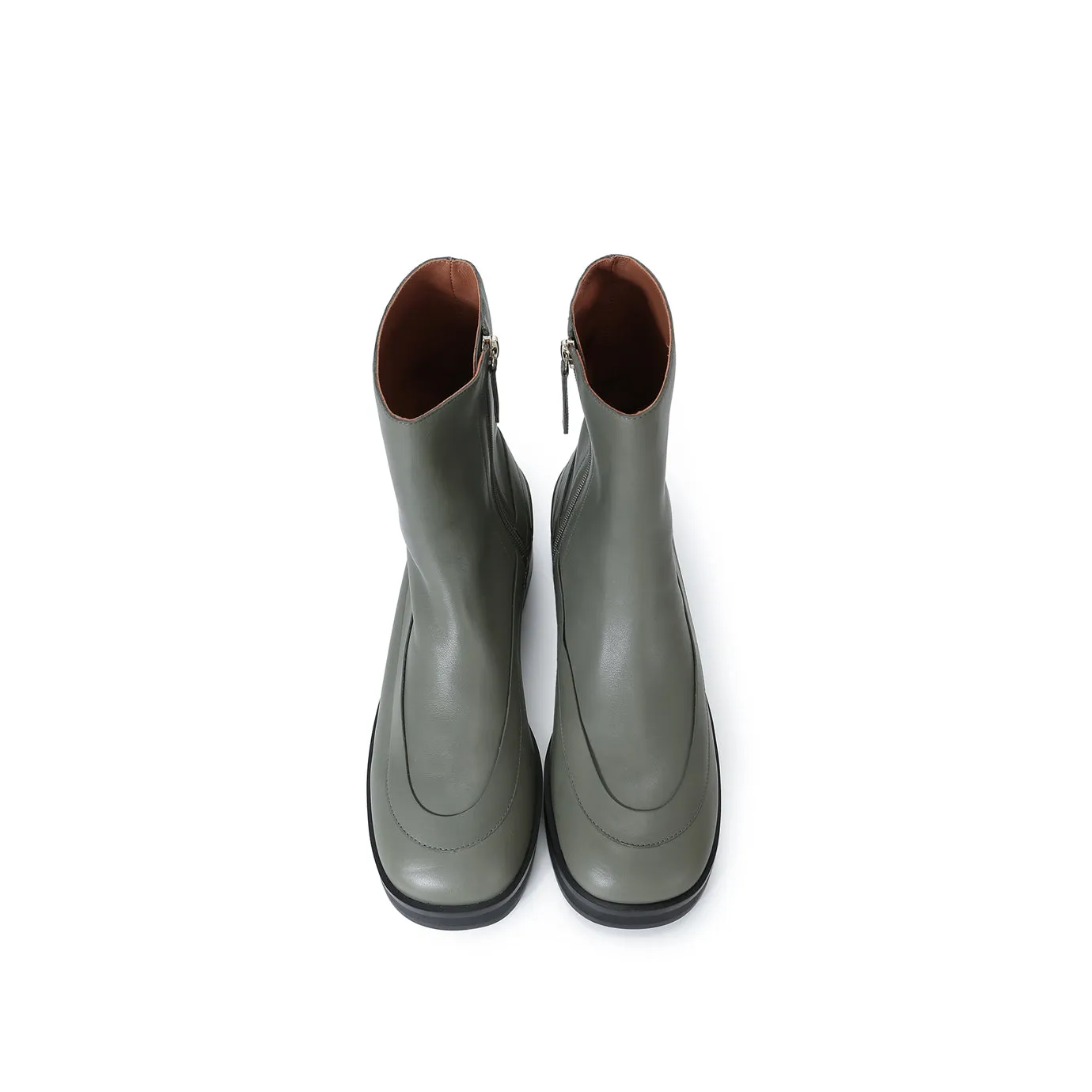 Beracamy Zip Ankle Boots - Grey