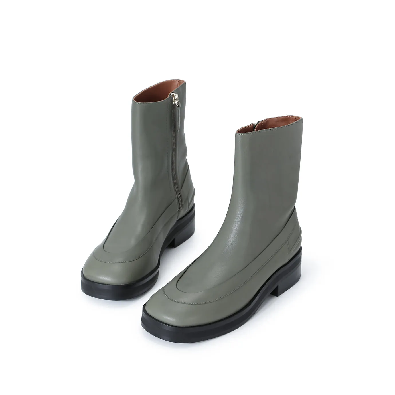 Beracamy Zip Ankle Boots - Grey