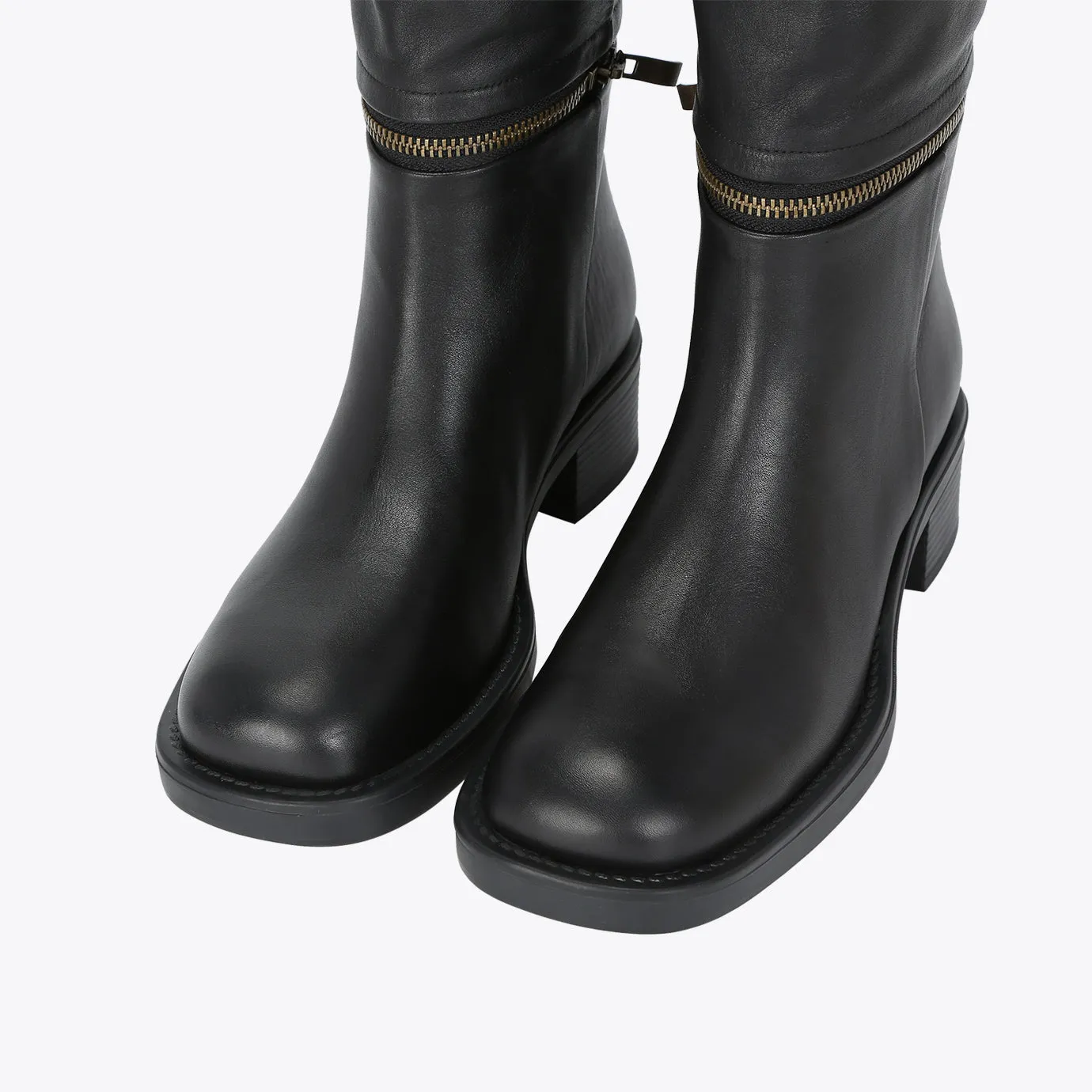 Beracamy Zip Convertible Boot - Black 