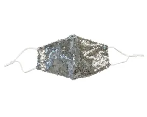 Face Mask - Silver Sequins